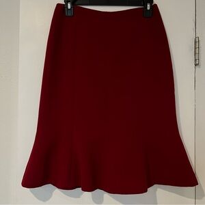 Chic A-Line Burgundy Flared Skirt Size 4